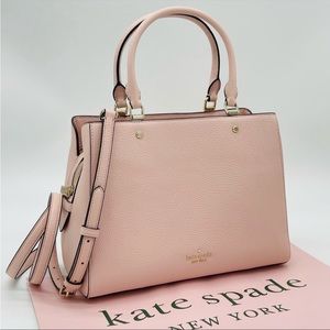 Kate Spade Leila Triple Compartment Satchel Bag Leather